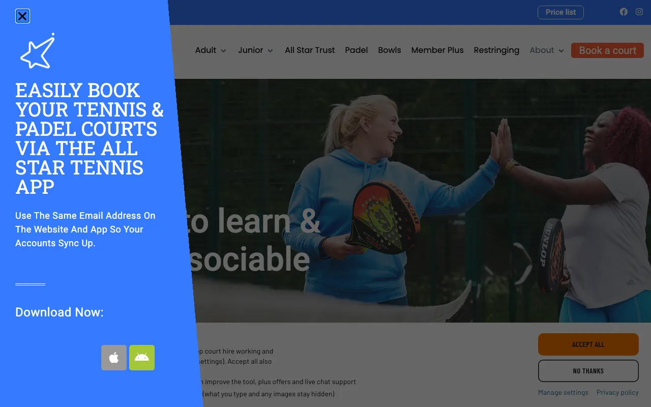 All Star Padel - King George's Park