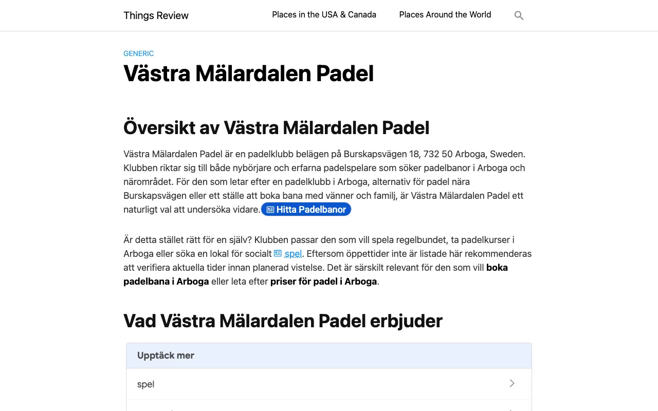 Västra Mälardalen Padel