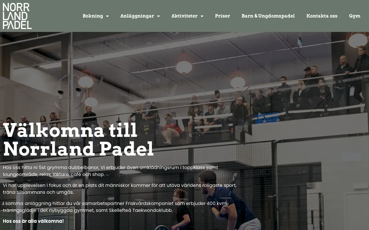 Norrland Padel Scharins utebanor