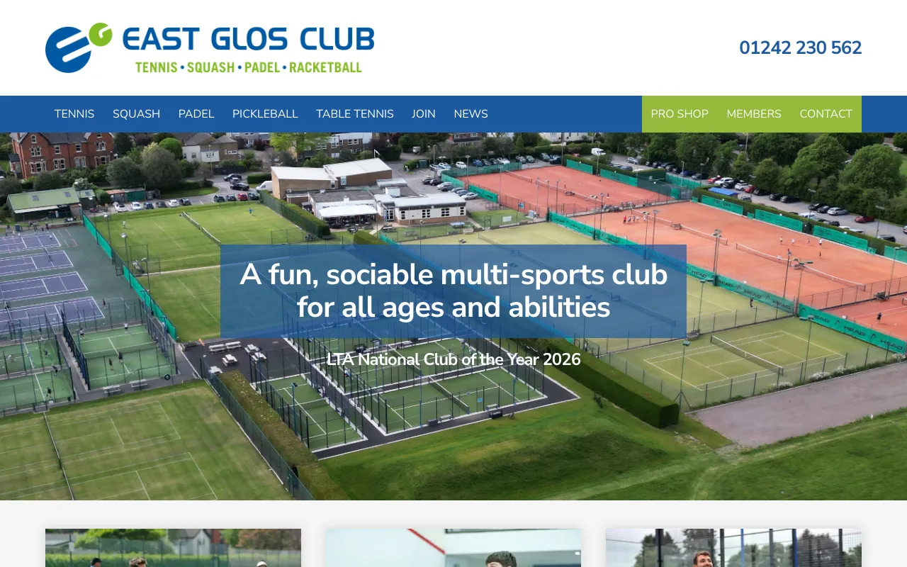 East Glos Club — Tennis, squash, padel, racketball, pickleball, table tennis