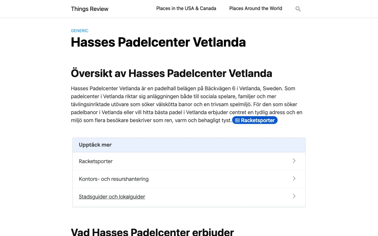 Hasses Padelcenter Vetlanda